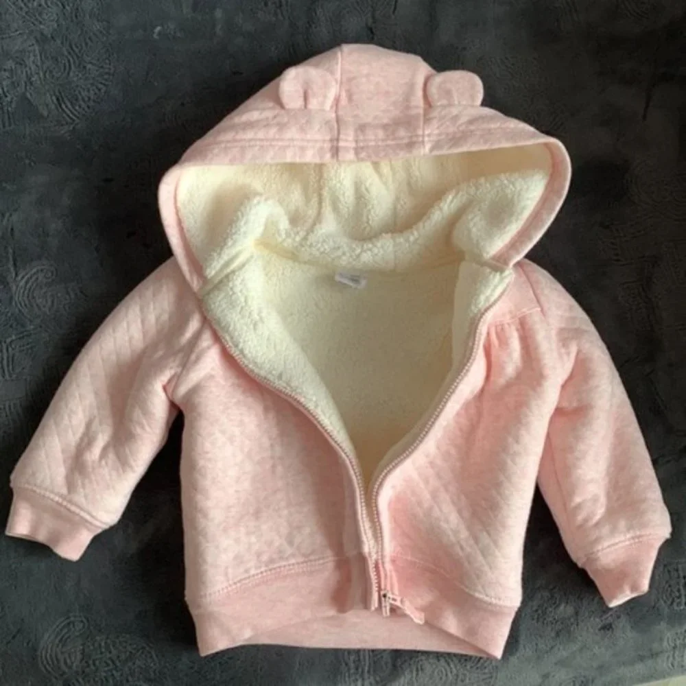Carter’s pink hooded sweater jacket for baby size 6-9 months